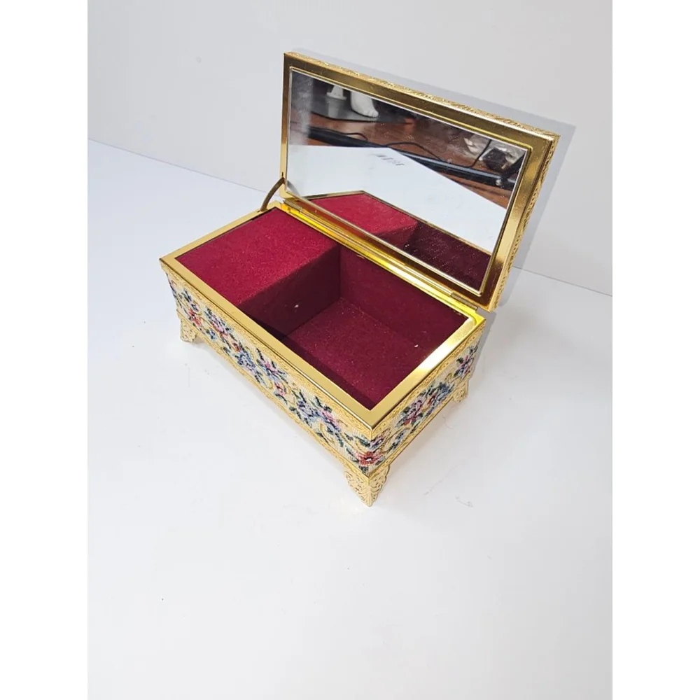 Floral Tapestry Jewelry Box